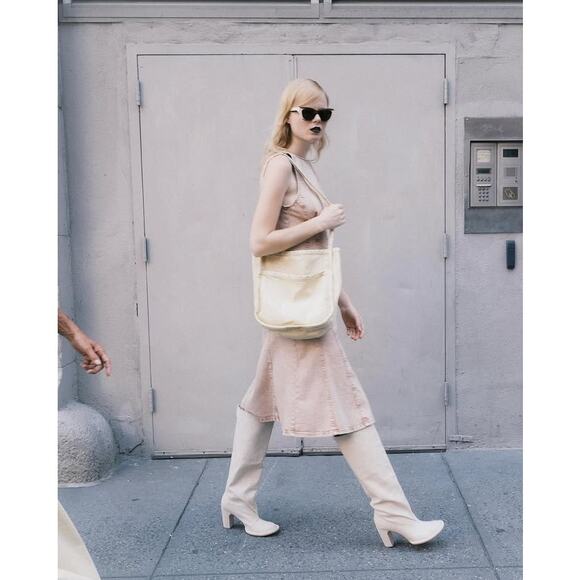 Rachel Comey Fervie Dress Brown Acid Wash Pomona Denim $595 NOWT Size 4 - Picture 7 of 16